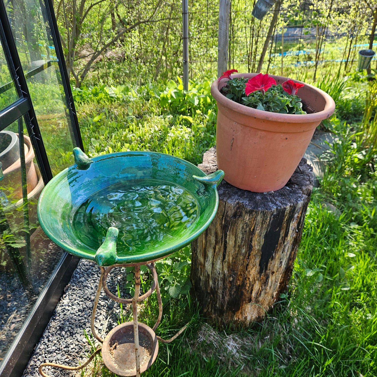 Fågelbad grönt 40cm
