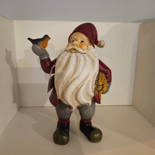 Tomte med fågel