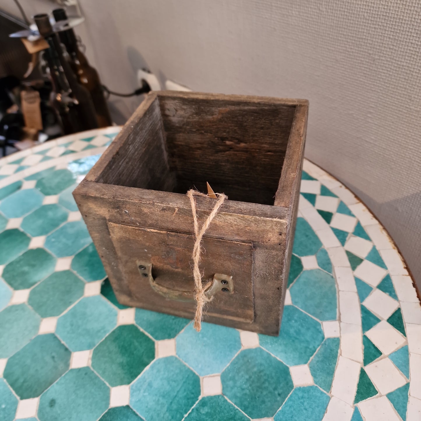 Trälåda med handtag
