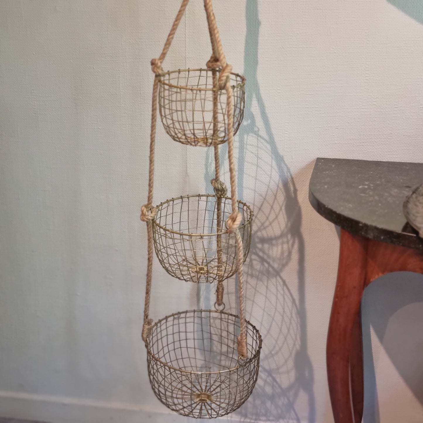 Korgar hängande 3set mässing