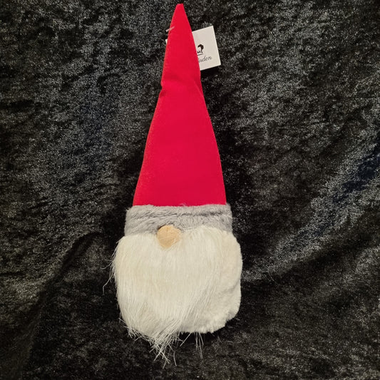 Mjuk tomte med röd luva 24cm